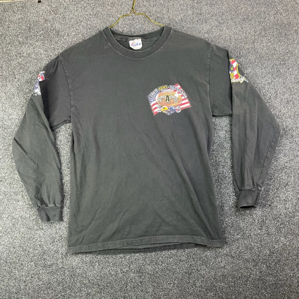 Hanes Army Navy Game 2003 United We Stand T-Shirt Mens Medium Black Long Sleeve
